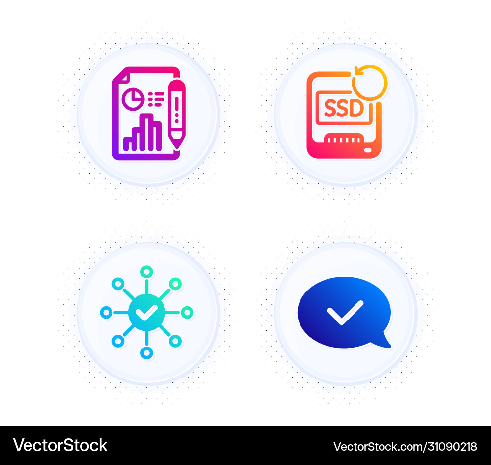 Report document recovery ssd and survey check Vector Image