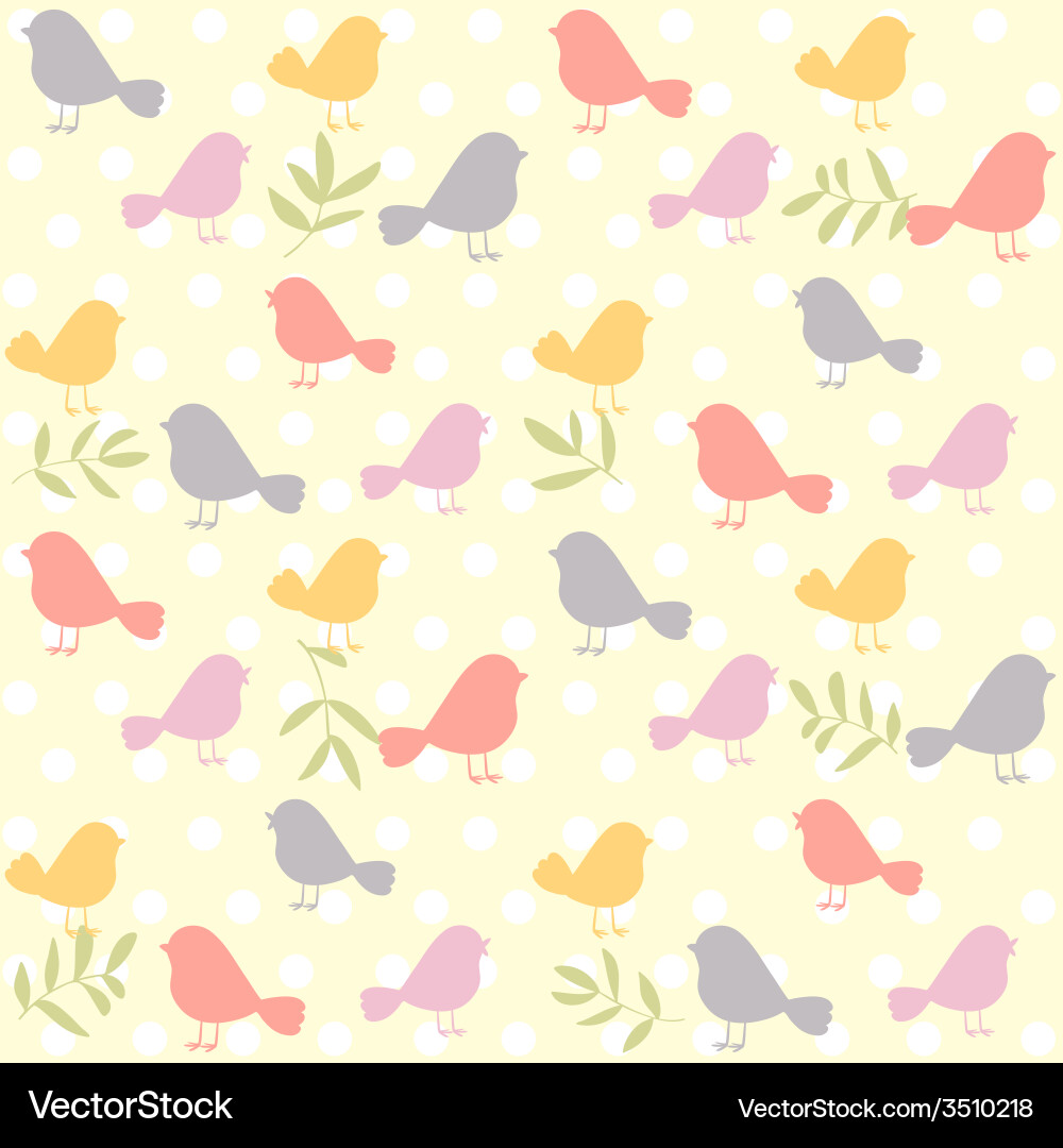 Retro Bird Pattern Vector Image