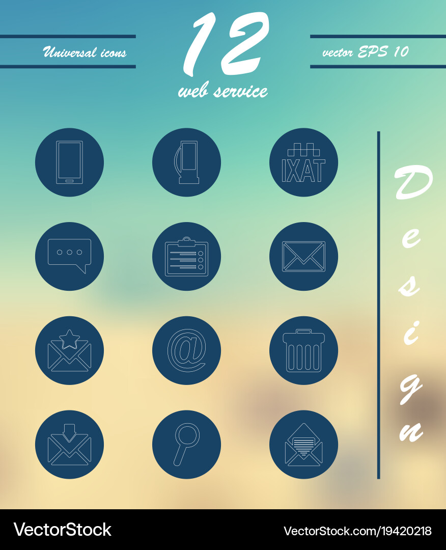 Service line icons set vector image