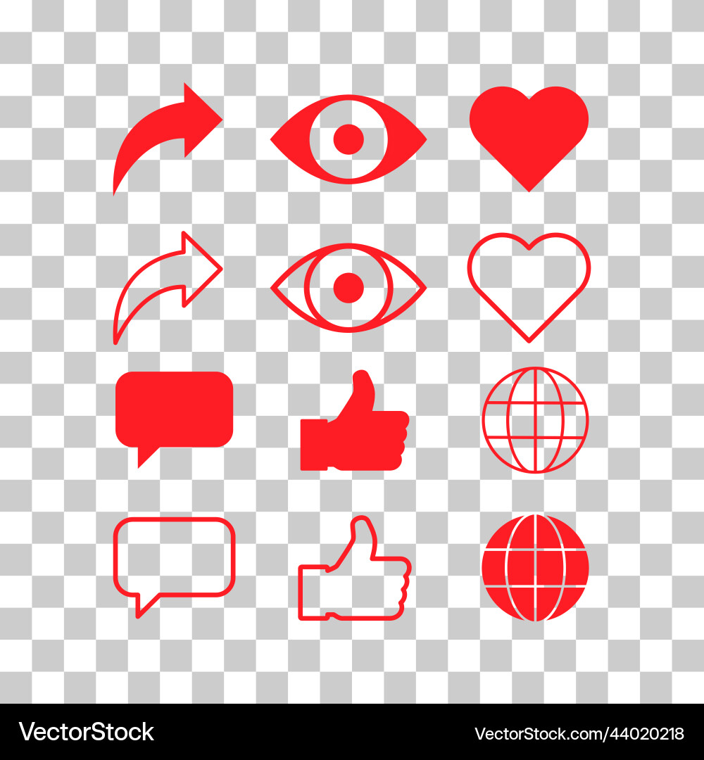 Set of interface buttons for web design social Set of interface buttons for web design social vector image