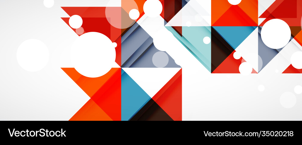 Set triangle geometric backgrounds Vector Image