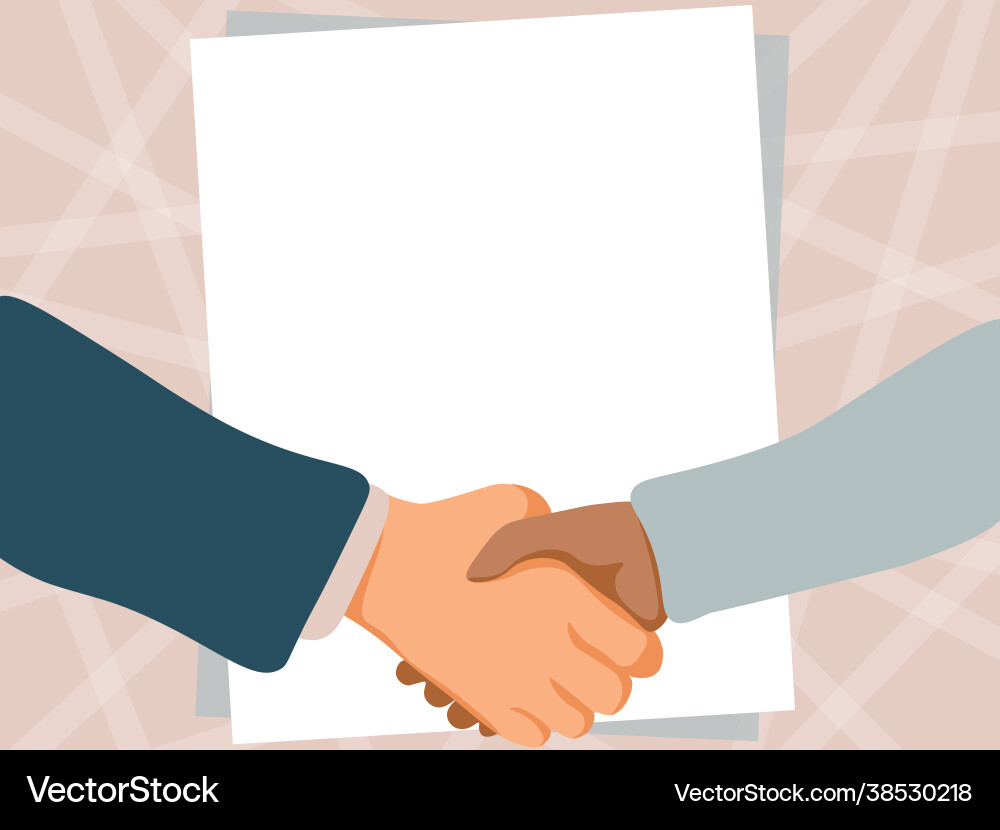 Two men drawing with empty paper background shake Two men drawing with empty paper background shake vector image