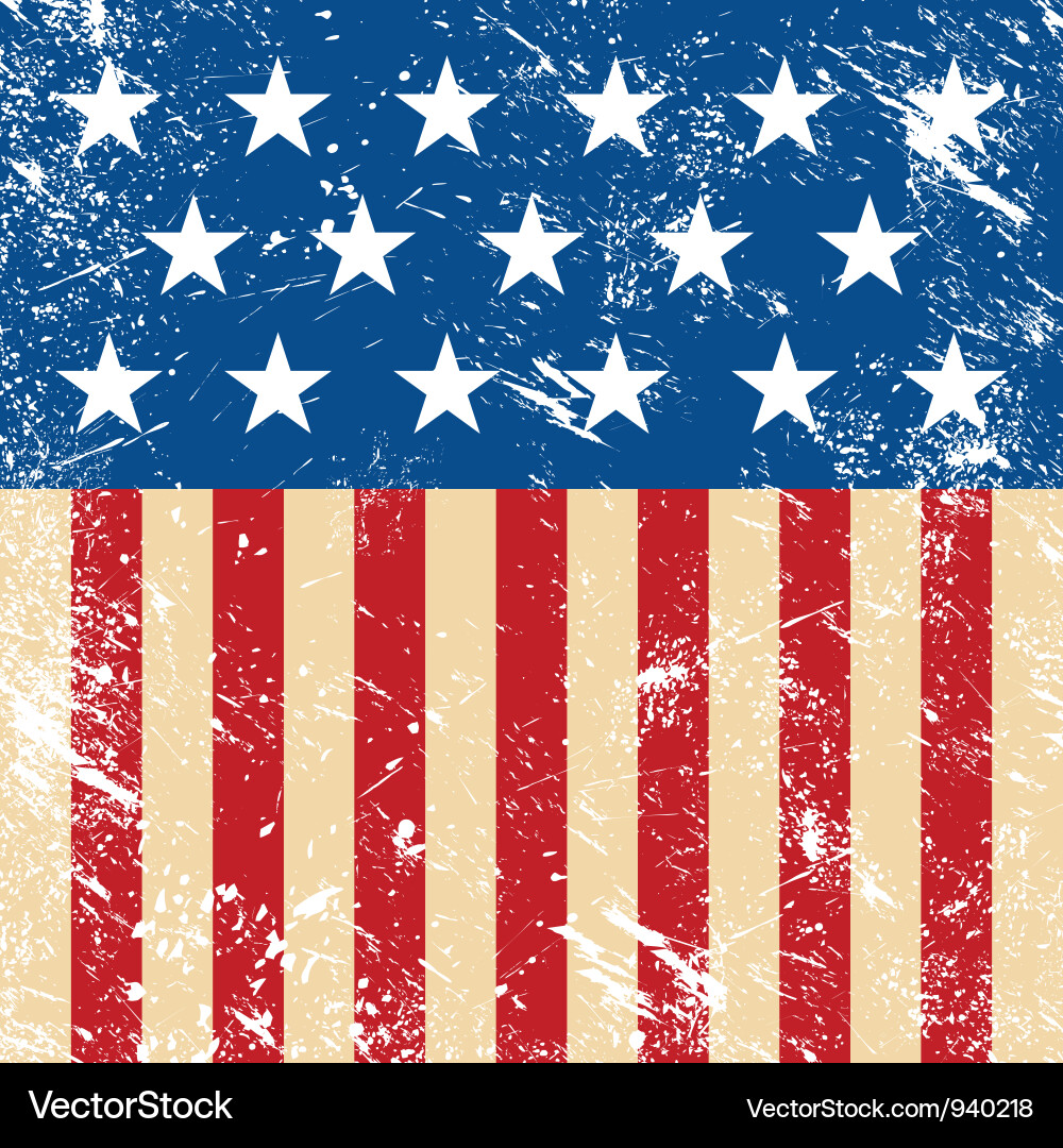 Usa retro flag Royalty Free Vector Image - VectorStock