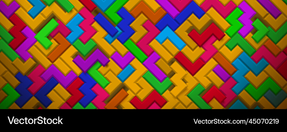 Abstract background of blocks vector image