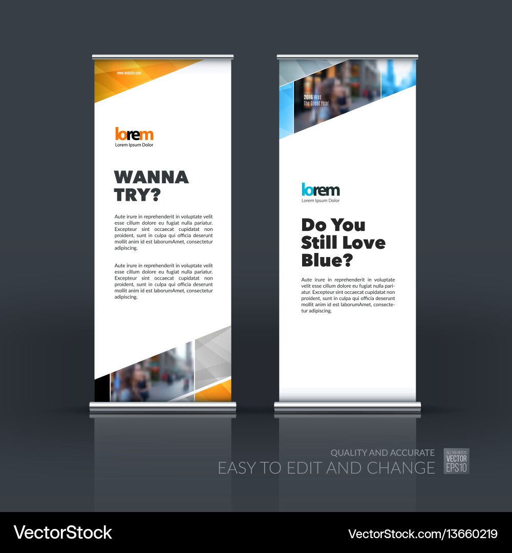 Abstract business set of modern roll up Vector Image