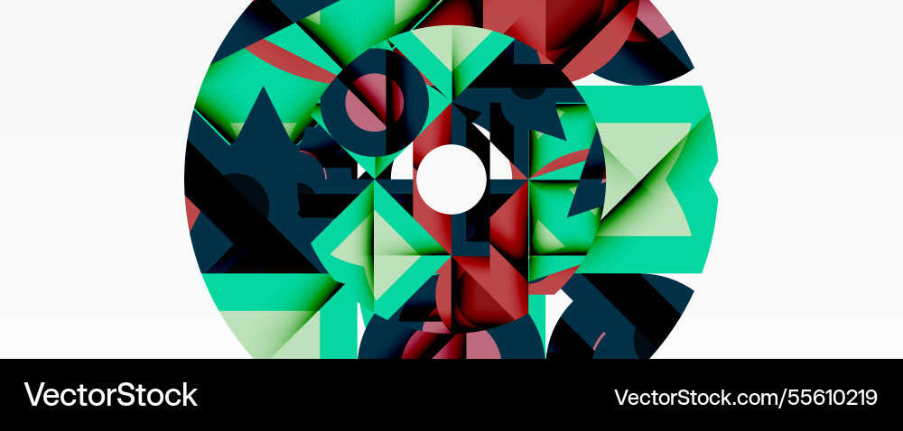 Abstract geometric composition with interlocking Vector Image