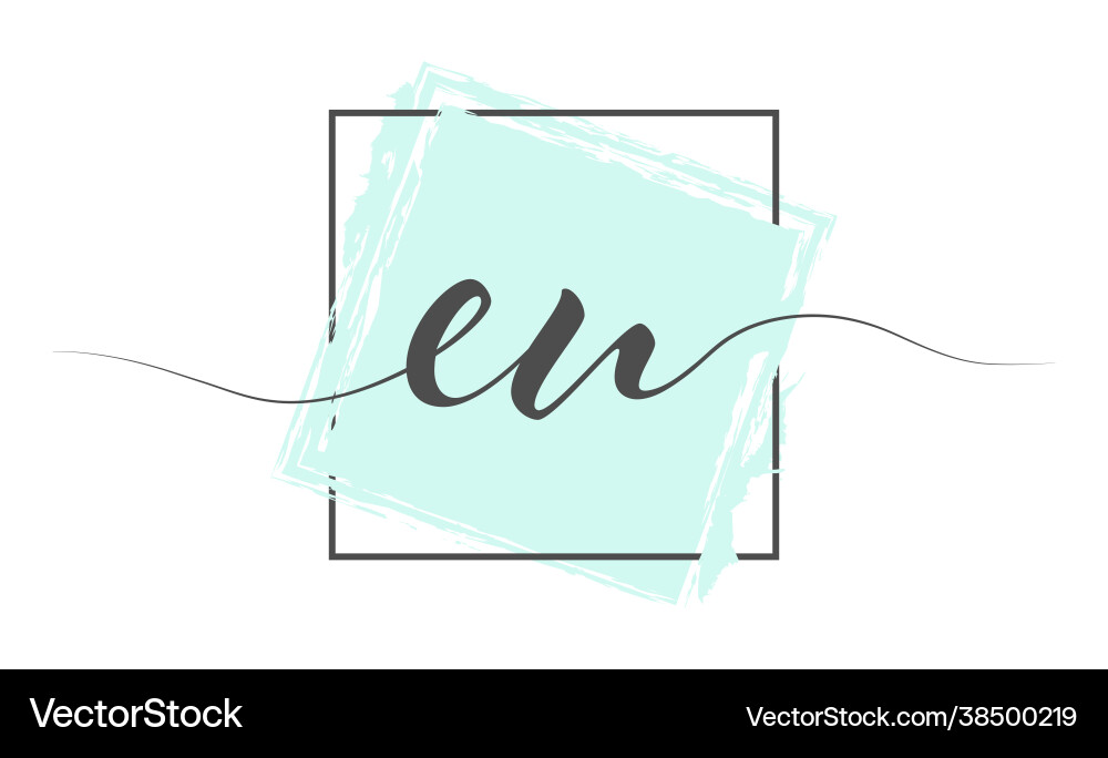 Calligraphic lowercase letters eu in a single Calligraphic lowercase letters eu in a single vector image