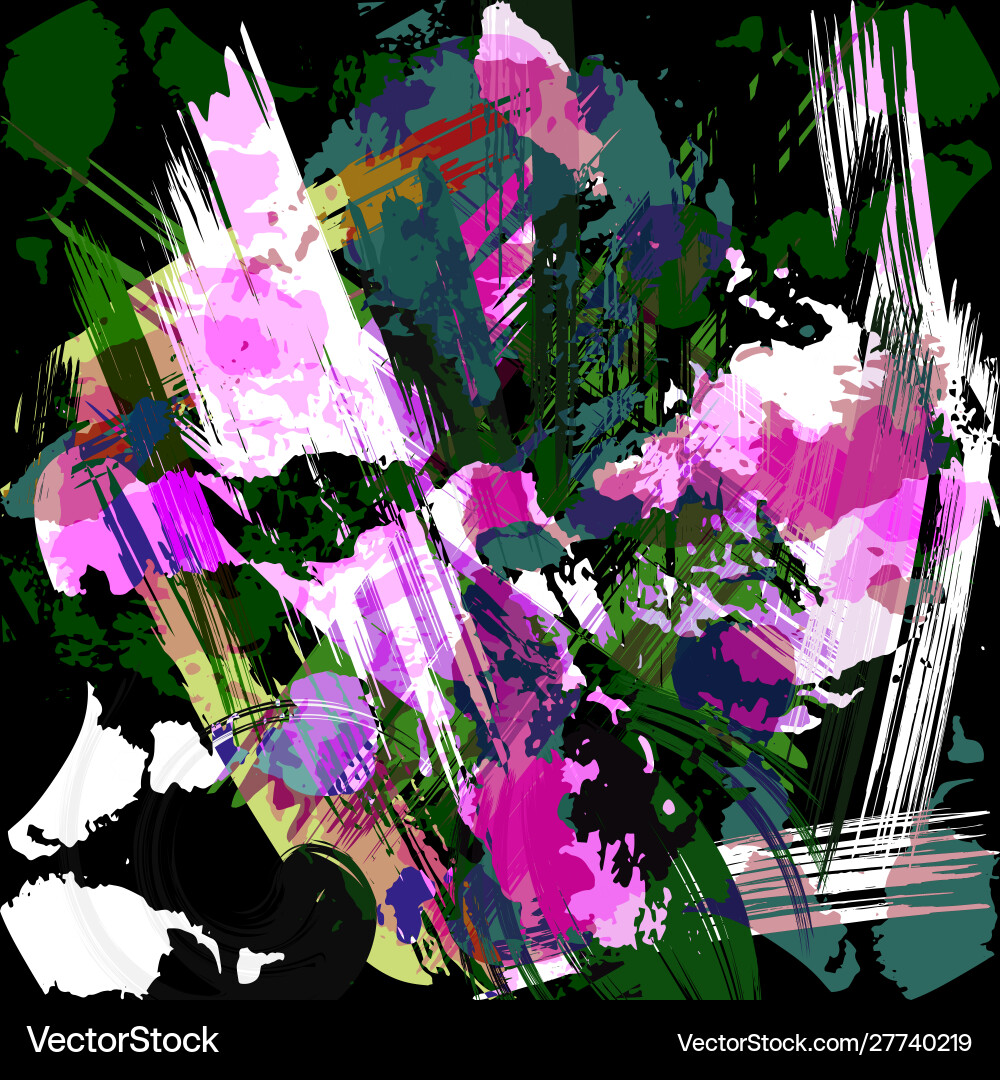 Colorful Graffiti Pattern vector image