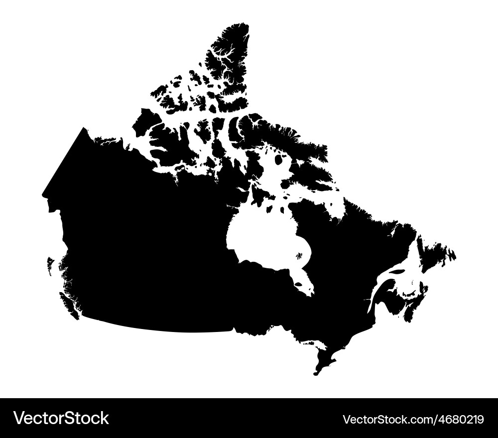 Detailed Map of Canada Vector Image