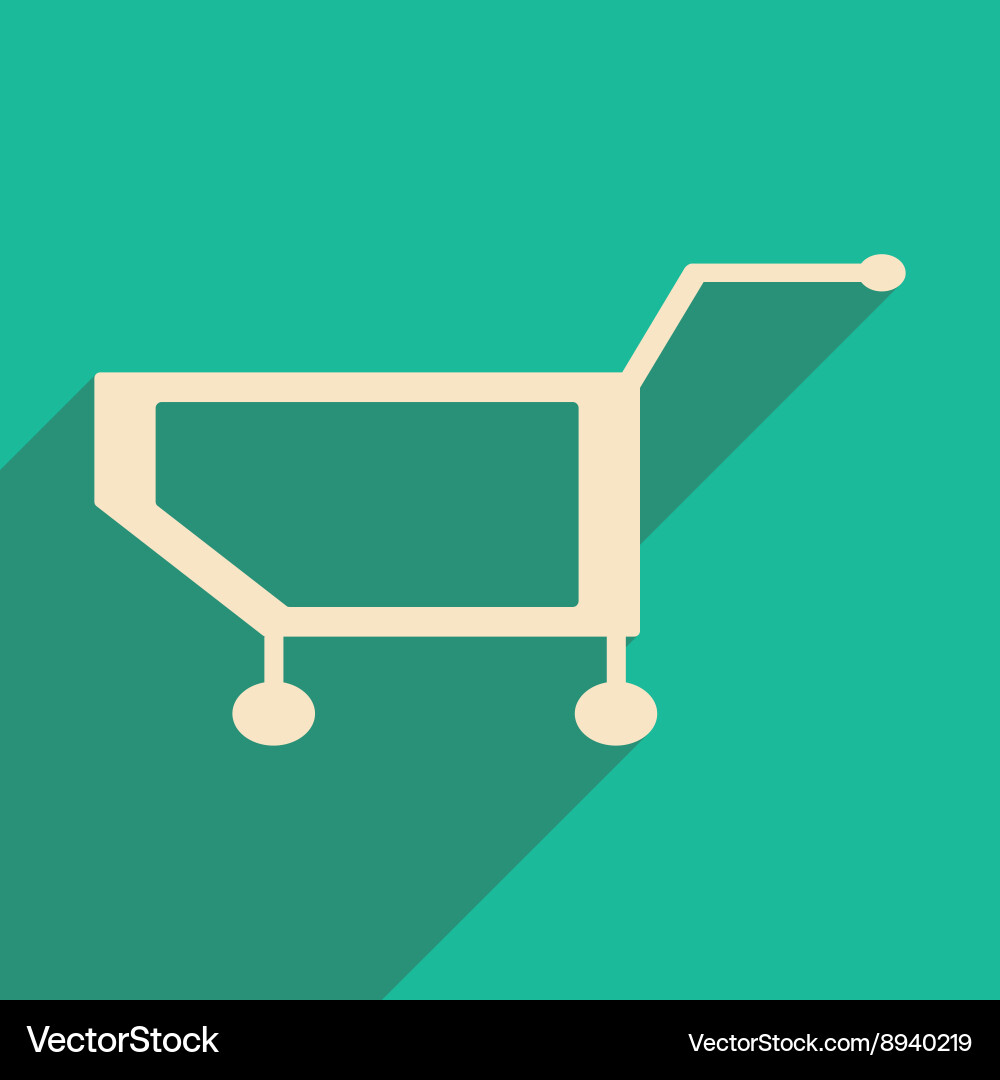 Flat with shadow icon and mobile application vector image
