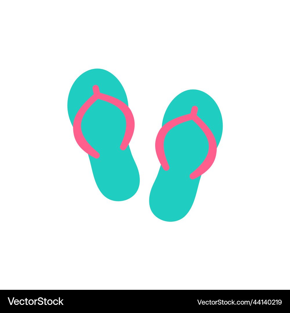 Flip flops set design isolate on white background Flip flops set design isolate on white background Vector Image