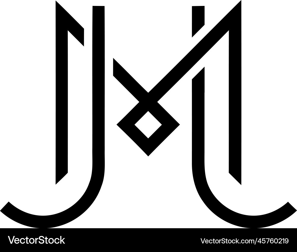 JMJ Initial Monogram Logo vector image