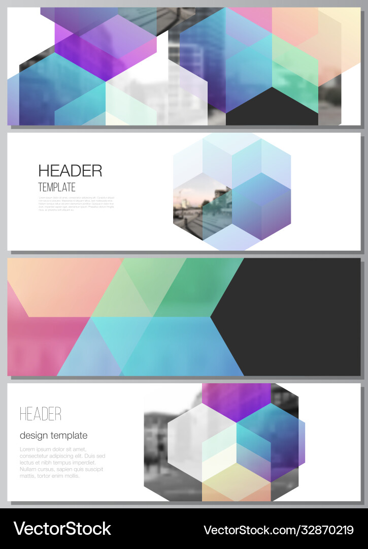 Layout headers banner design templates Layout headers banner design templates Vector Image