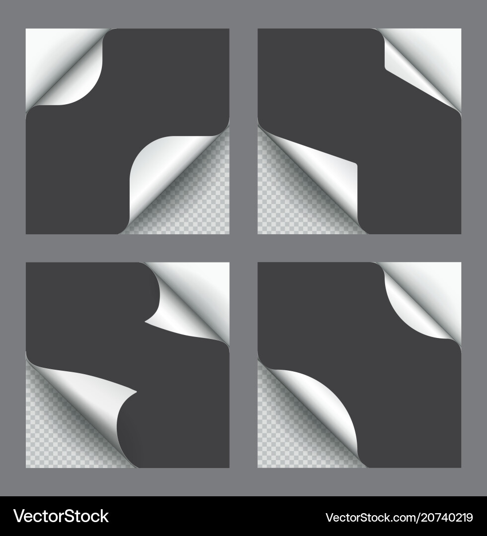 Paper Page Curl with Shadow vector image