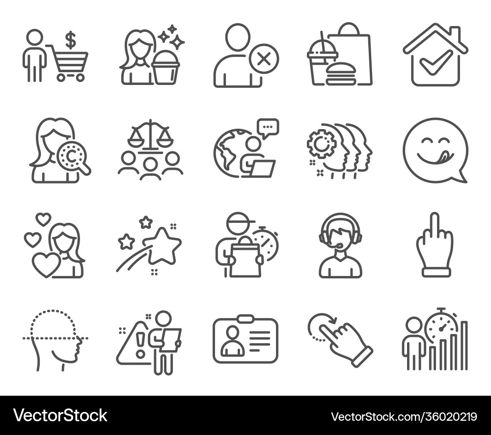 People icons set included icon as delete user People icons set included icon as delete user vector image