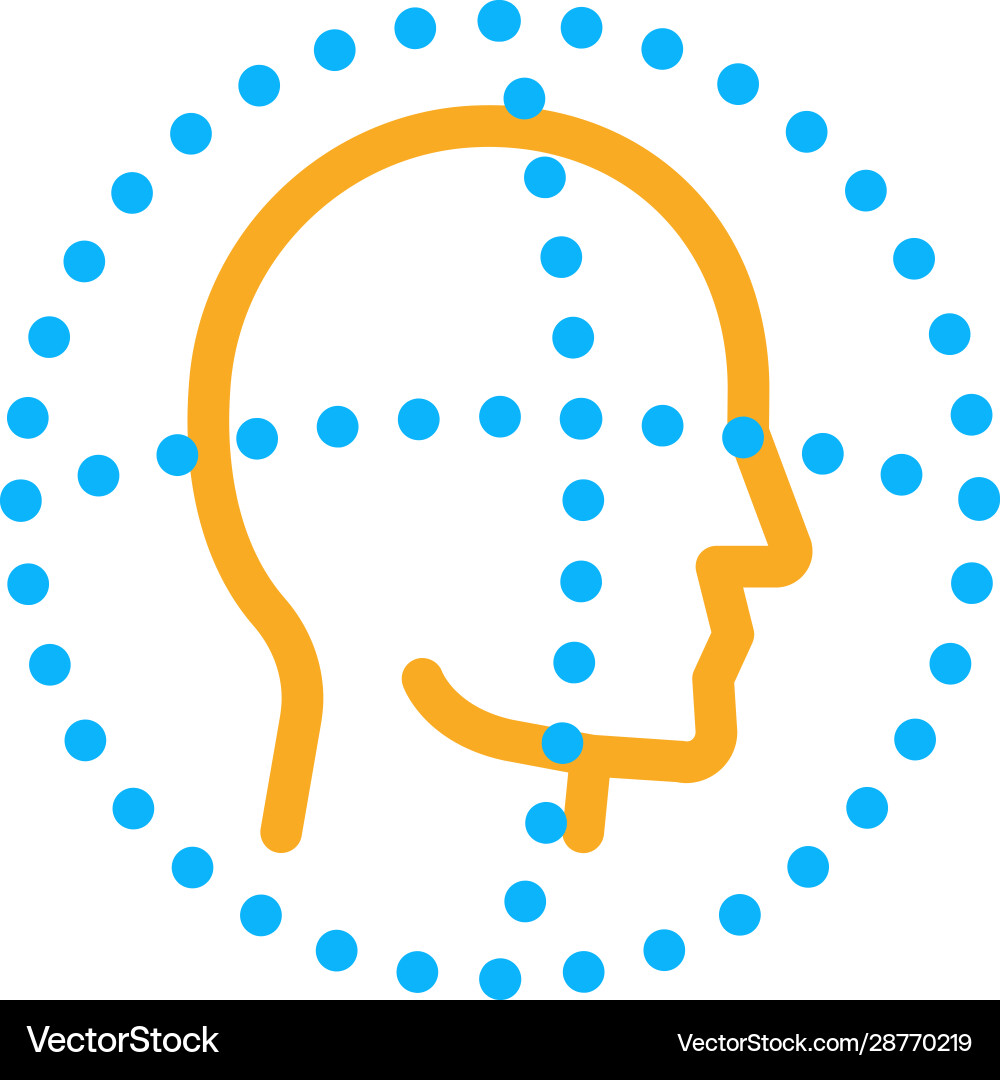 Scan head authentication icon outline Scan head authentication icon outline vector image