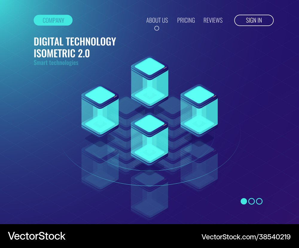 Server room concept data center and database Server room concept data center and database vector image