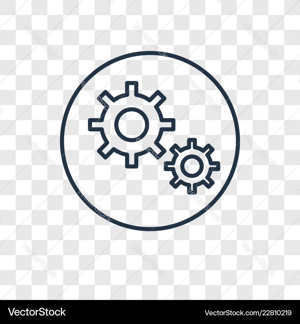 Settings concept linear icon isolated Settings concept linear icon isolated vector image