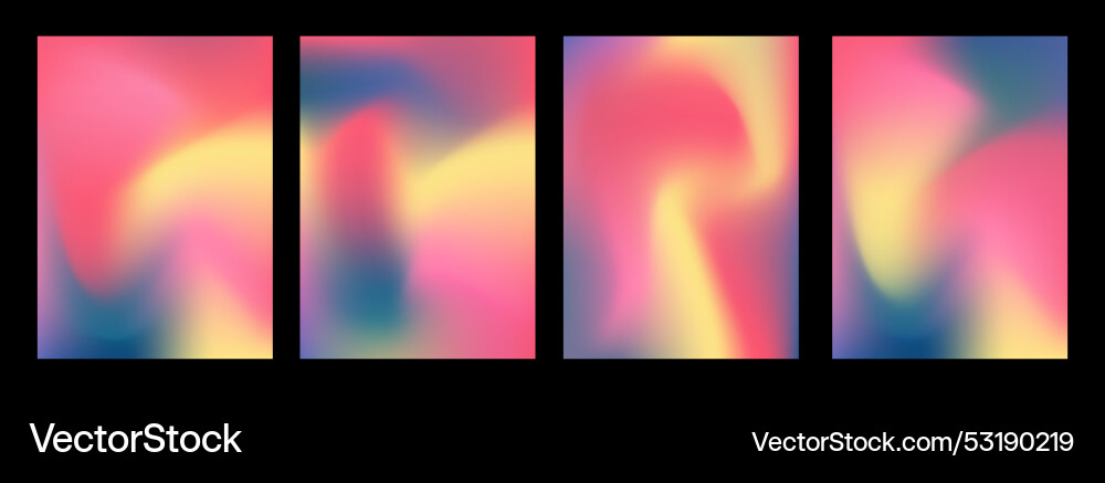 Three abstract square cards with gradient texture Three abstract square cards with gradient texture vector image