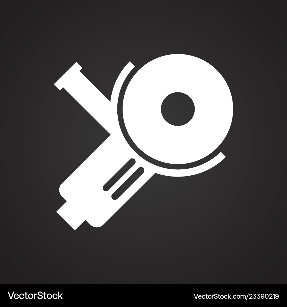 Tool icon on black background for graphic and web Tool icon on black background for graphic and web vector image