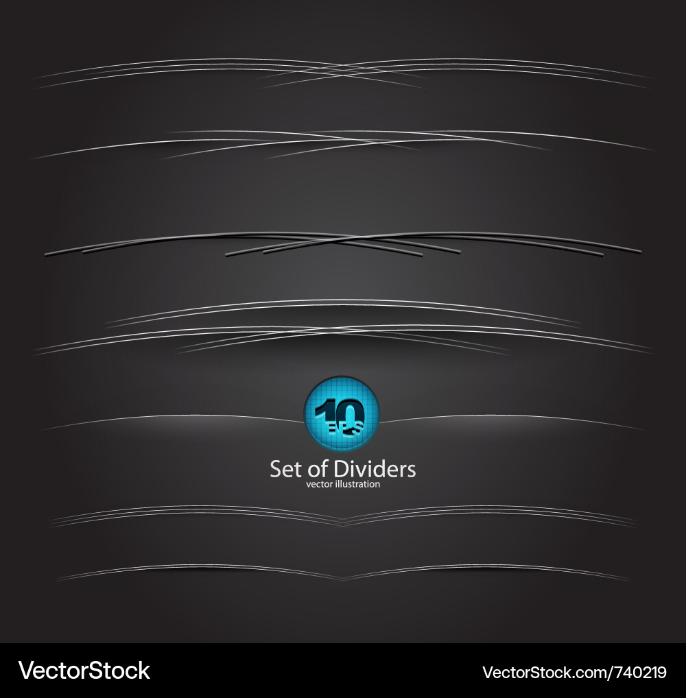 Web divider set vector image