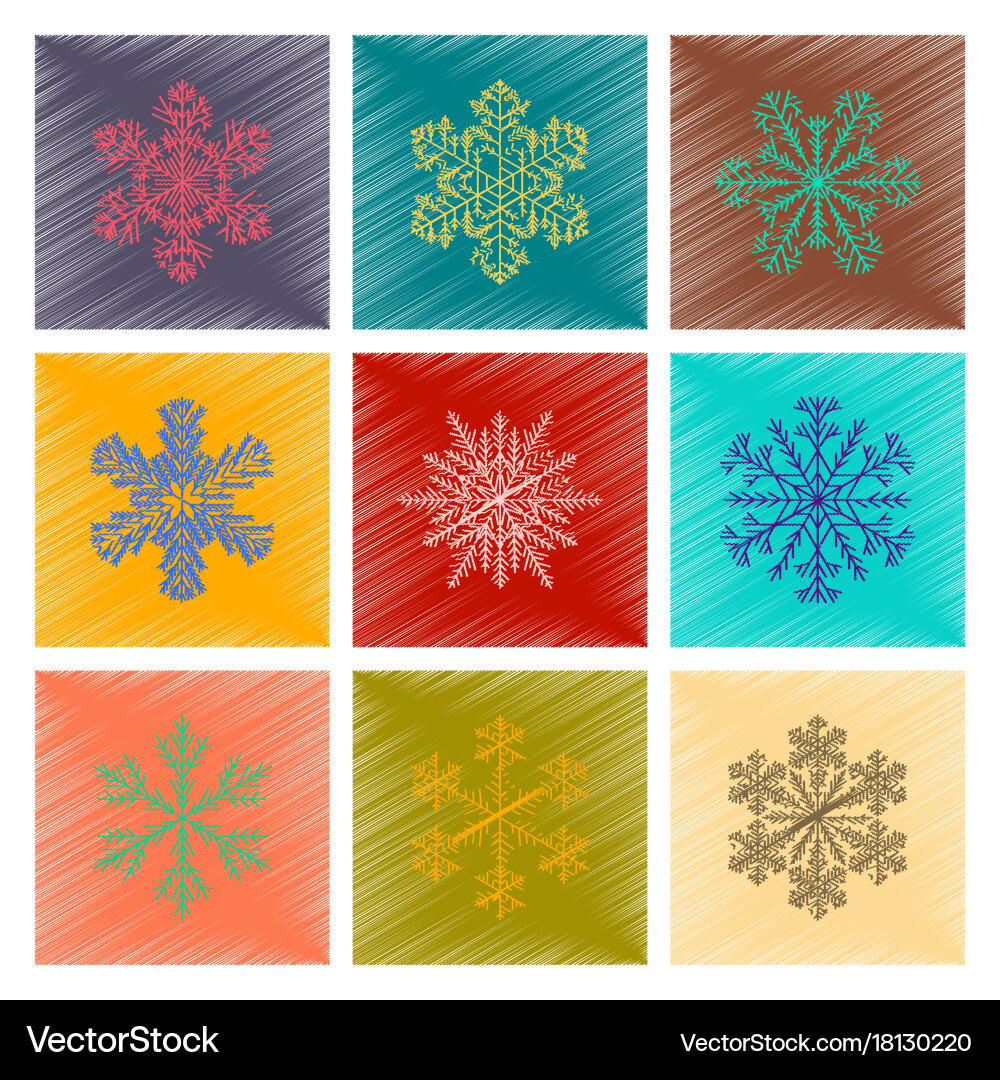 Assembly flat shading style snowflake Vector Image
