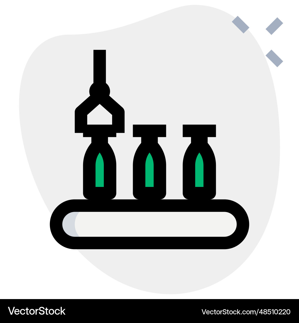 Assembly line a production process machine Vector Image