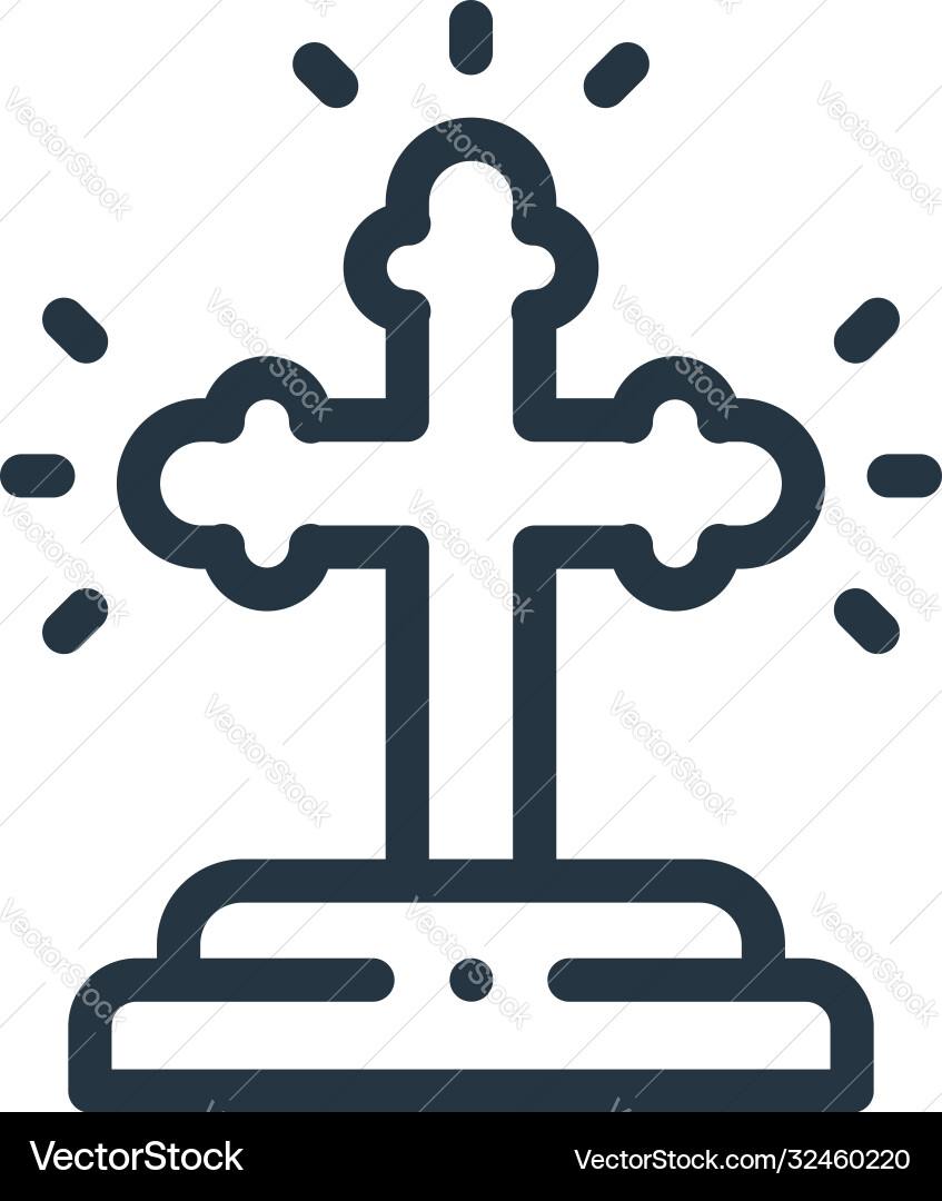 Cross icon editable stroke linear Cross icon editable stroke linear vector image