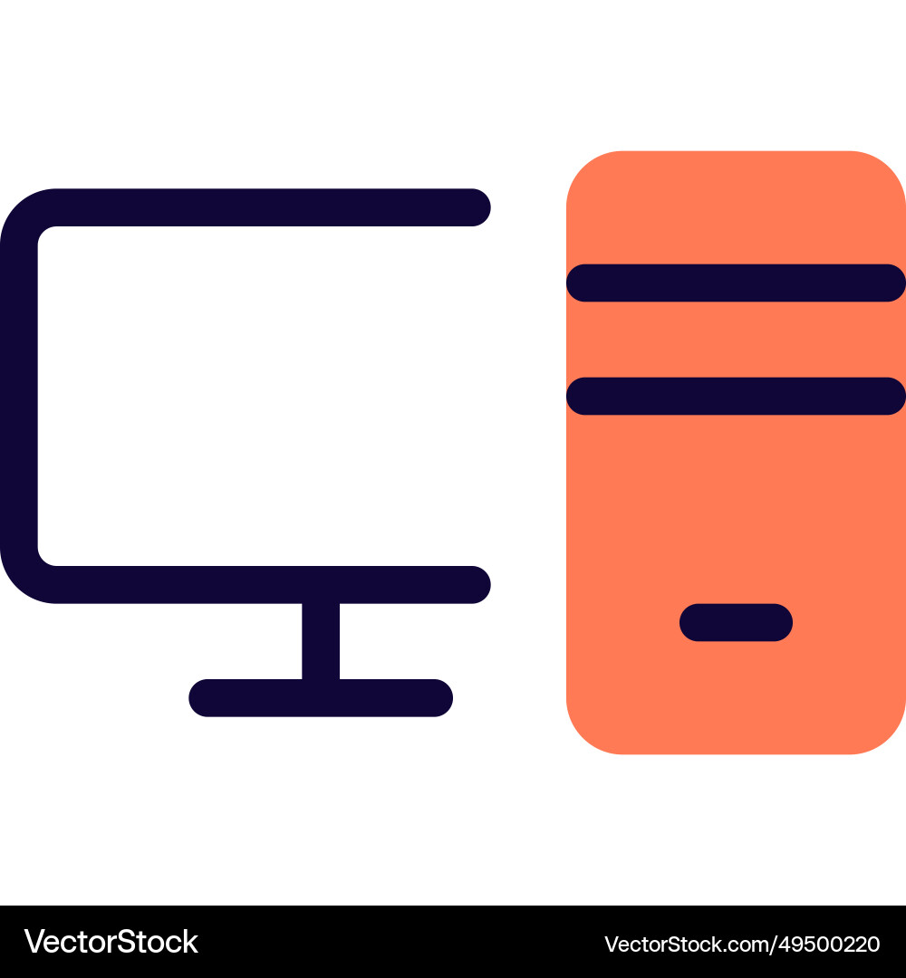 Crucial hardware for processing data in computers vector image
