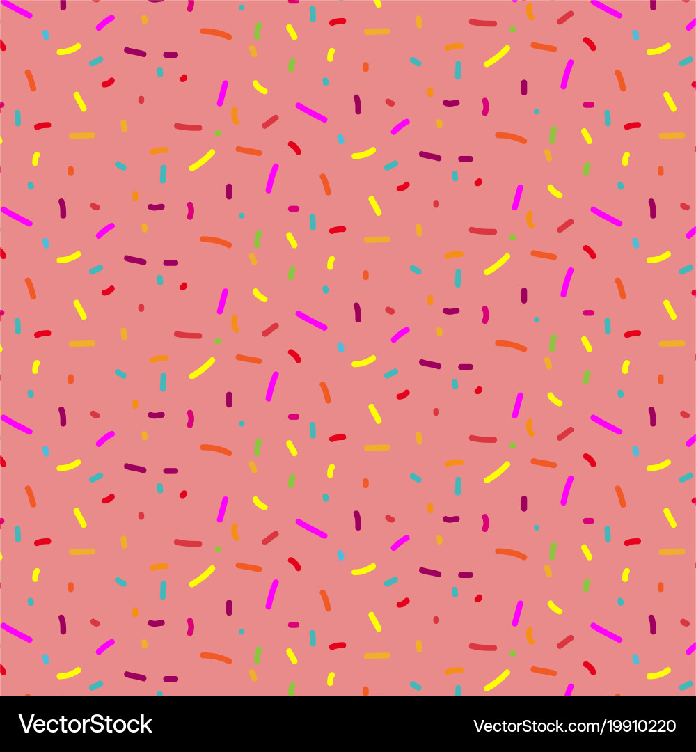 Donut glaze pattern with pink background Vector Image