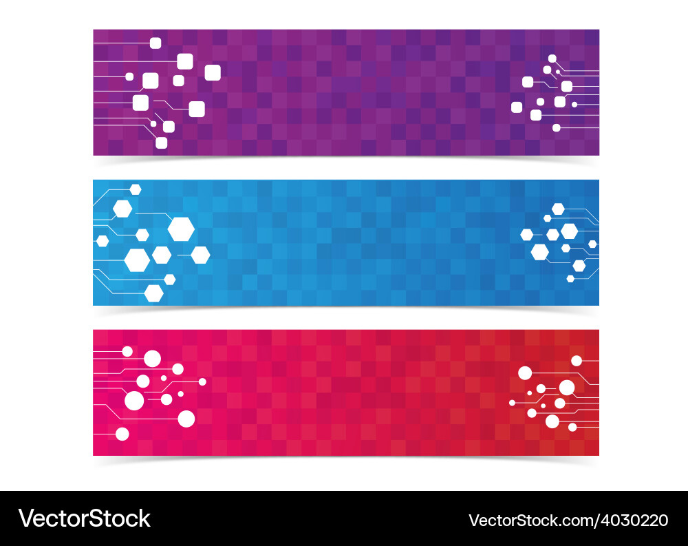 Dynamic Network Abstract Banner vector image