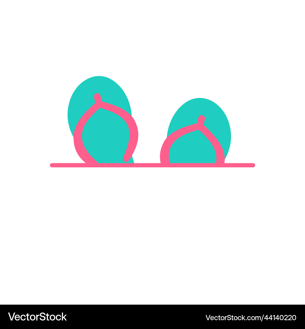 Flip flops set design isolate on white background Vector Image