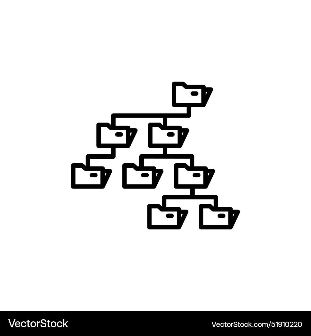 Folder tree icon ideal for file organization Vector Image