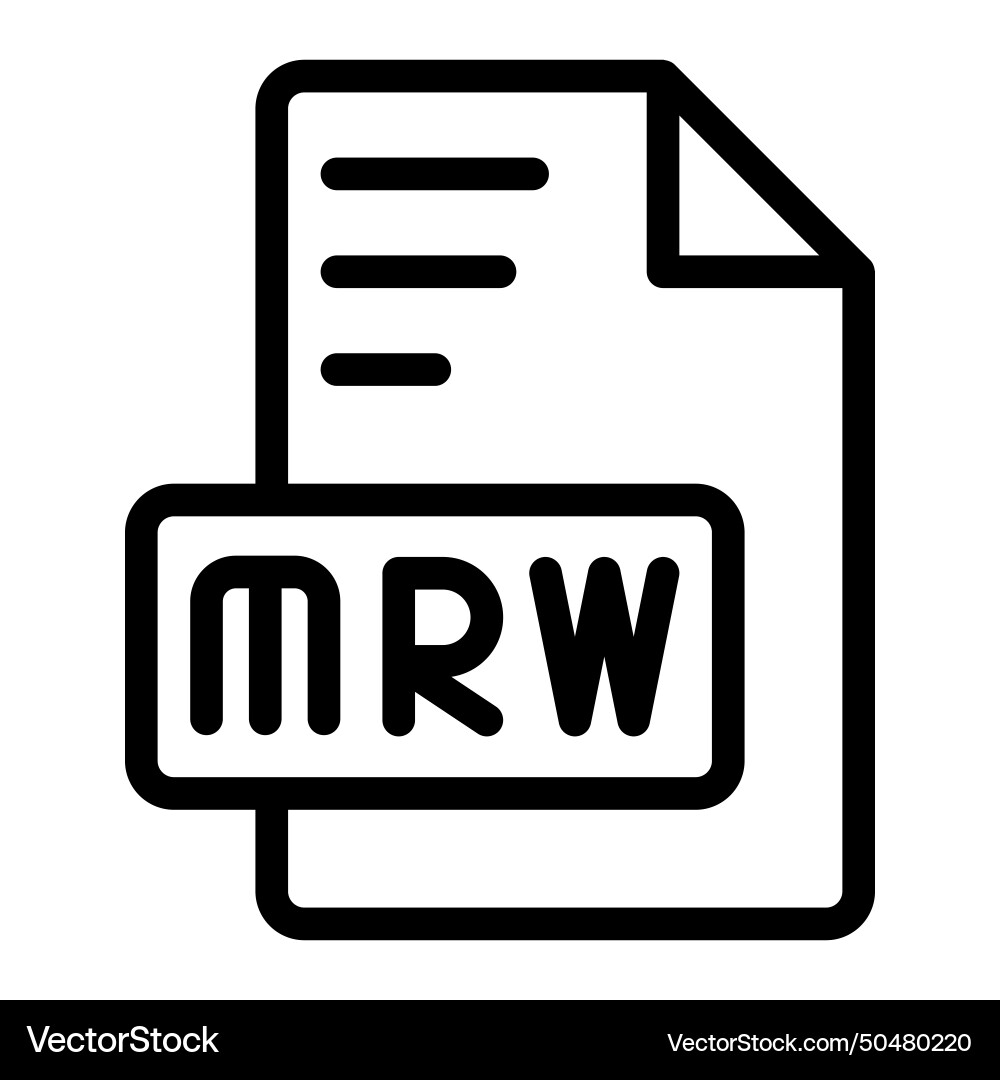 Mrw icon outline style design image file Mrw icon outline style design image file vector image