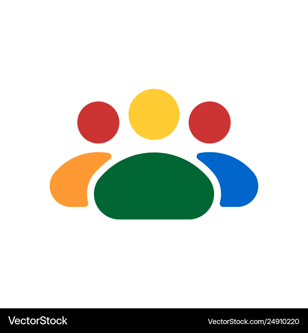People line icon persons flat and solid People line icon persons flat and solid vector image
