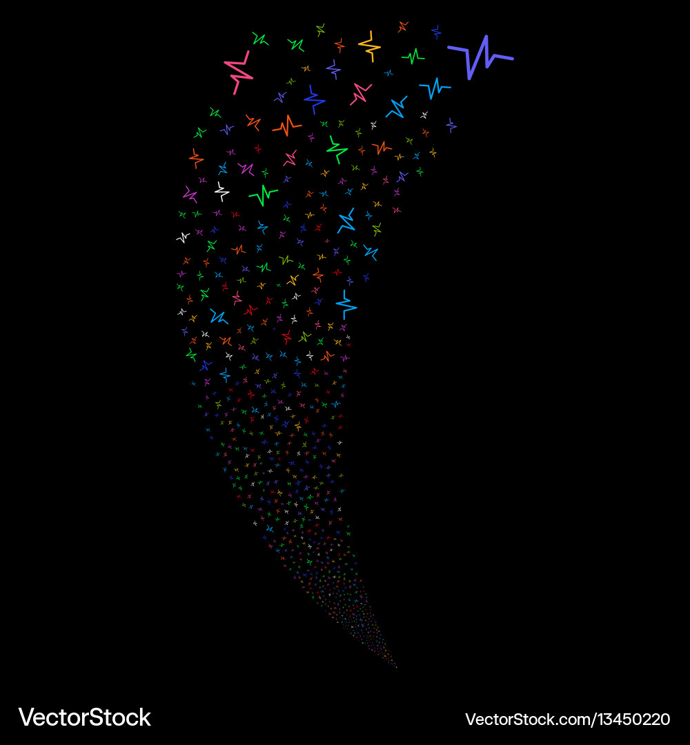 Pulse random stream Pulse random stream vector image