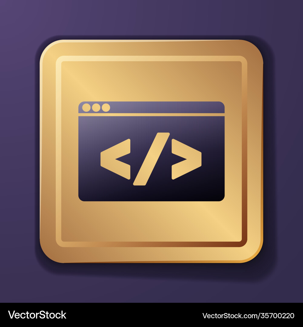 Purple web design and front end development icon Purple web design and front end development icon Vector Image