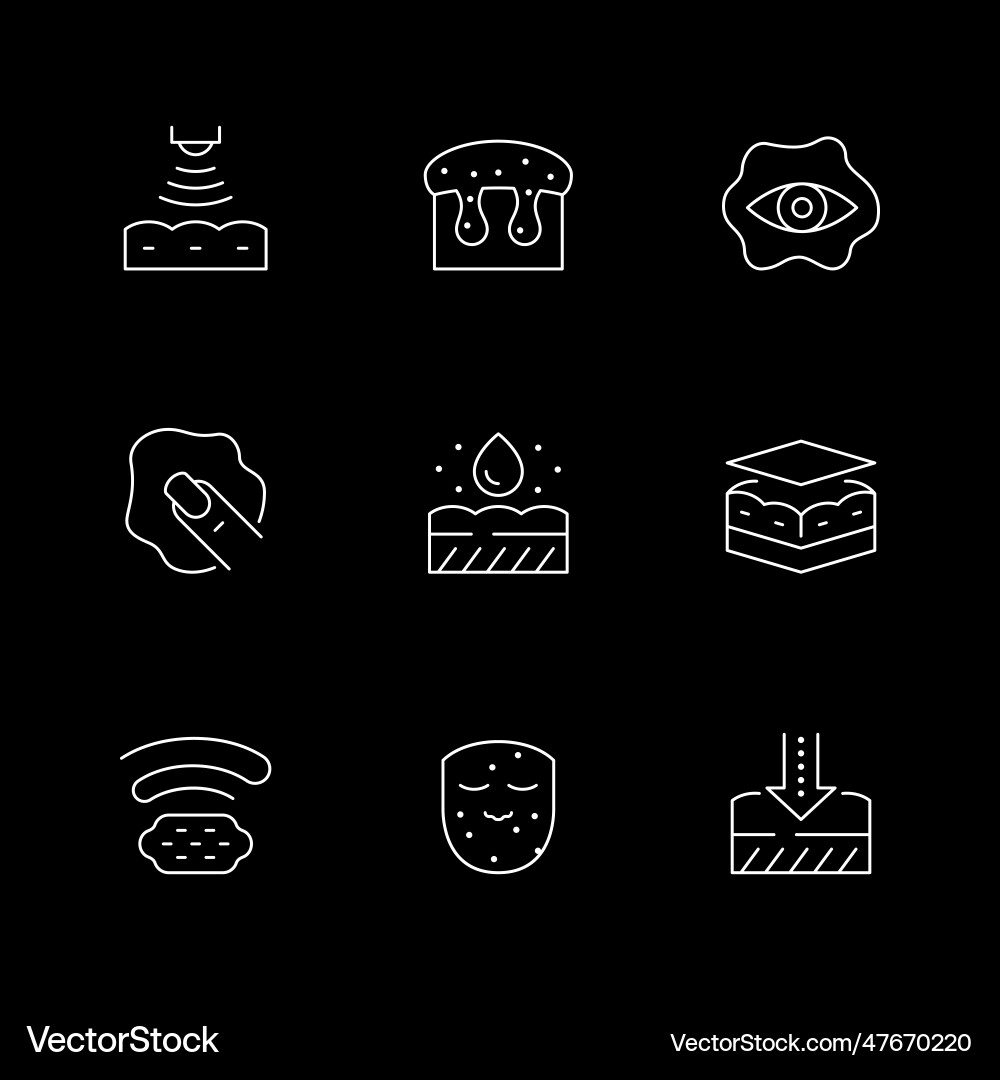 Set line icons of skin care Set line icons of skin care vector image