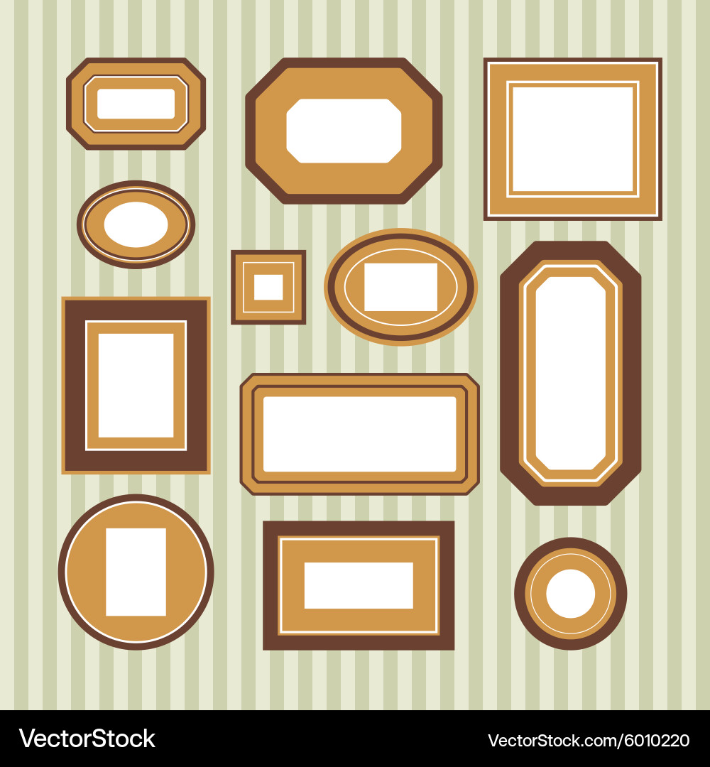 Set of colored frames vector image