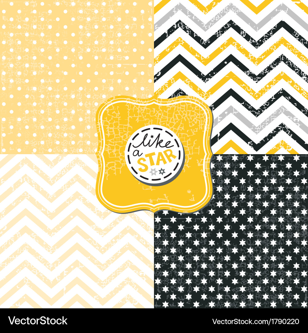 Set of geometric patterns Vector Image