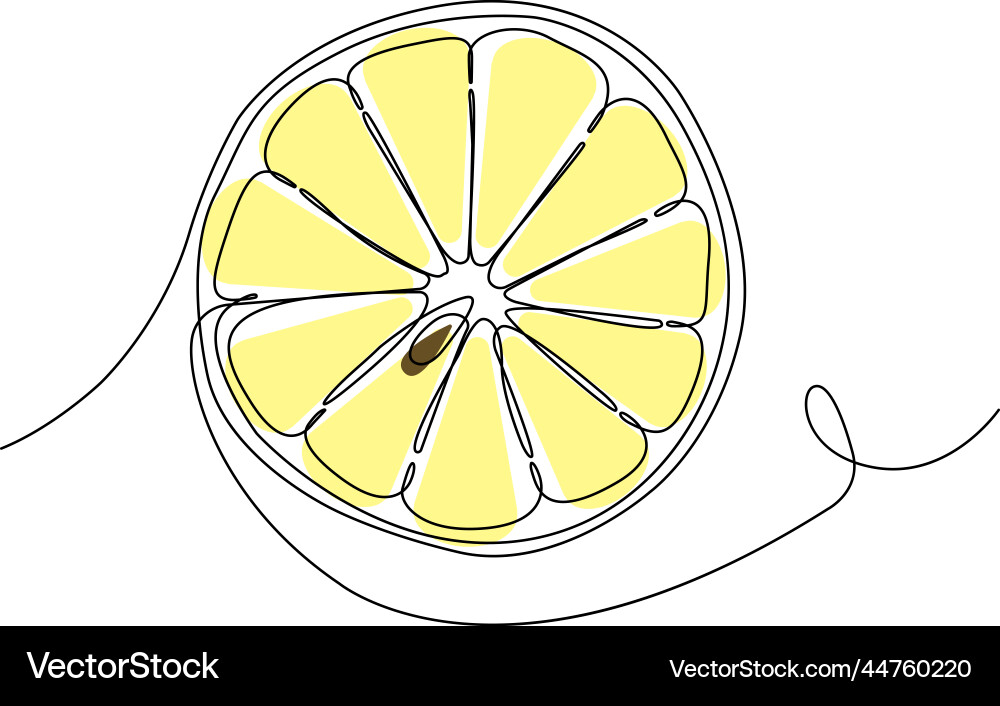 Single line lemon simple minimalistic Single line lemon simple minimalistic Vector Image