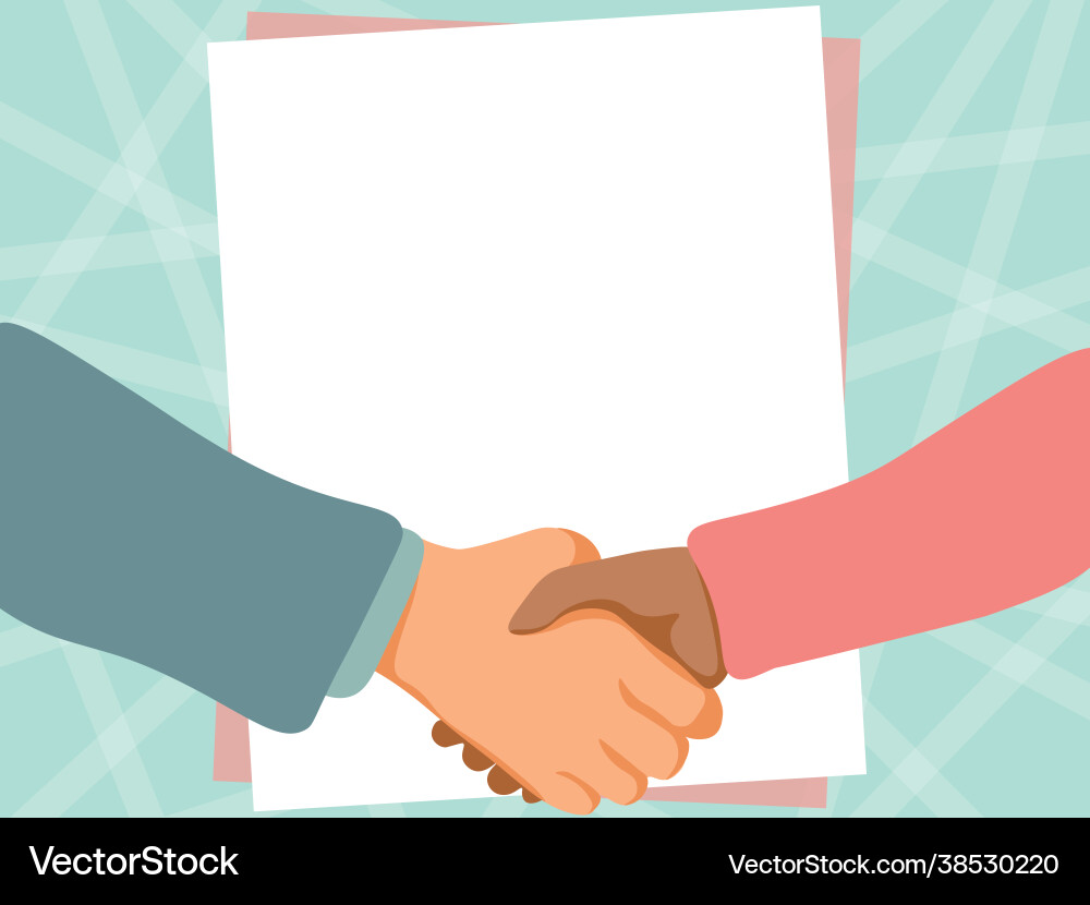 Two men drawing with empty paper background shake Two men drawing with empty paper background shake vector image