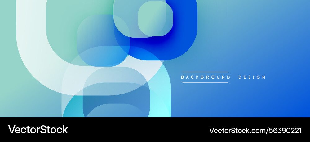 Abstract blue shapes overlap creating dynamic Vector Image