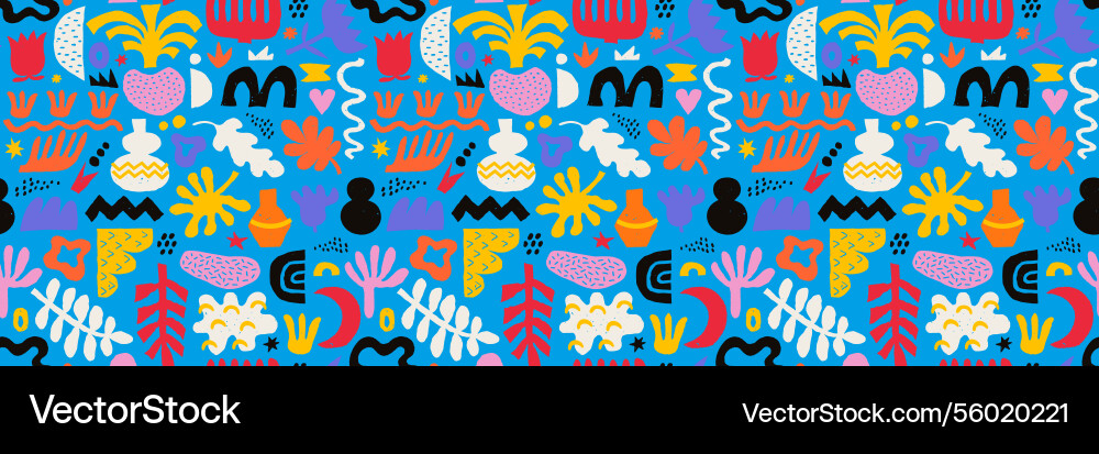 Abstract seamless pattern with various shapes Abstract seamless pattern with various shapes vector image