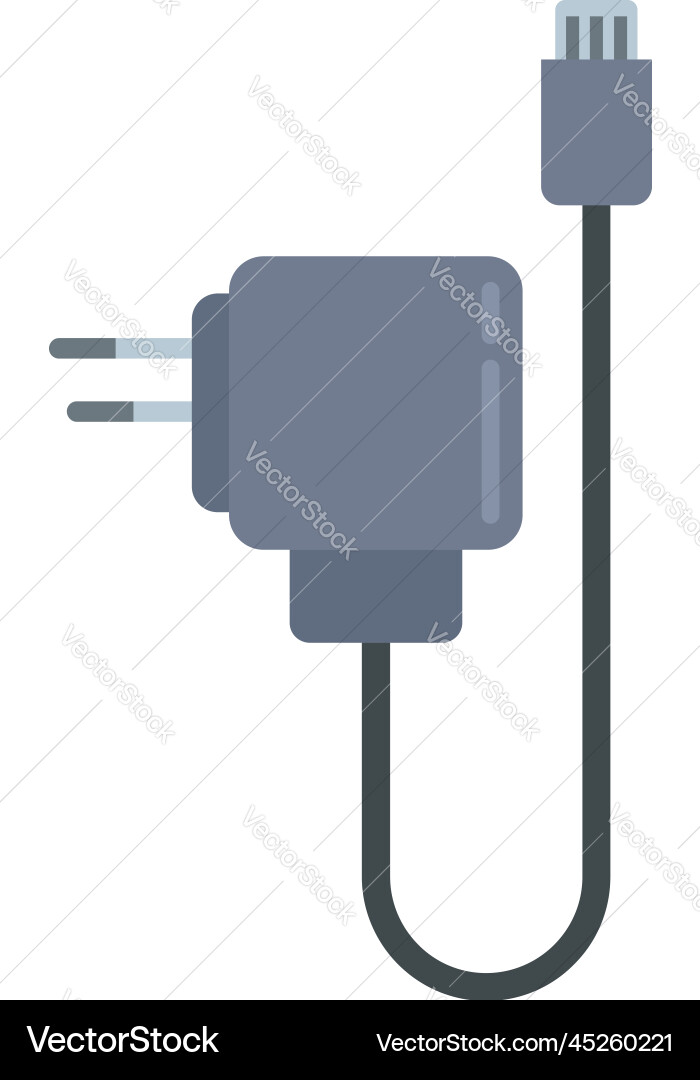 Battery charger icon flat recharge Battery charger icon flat recharge vector image