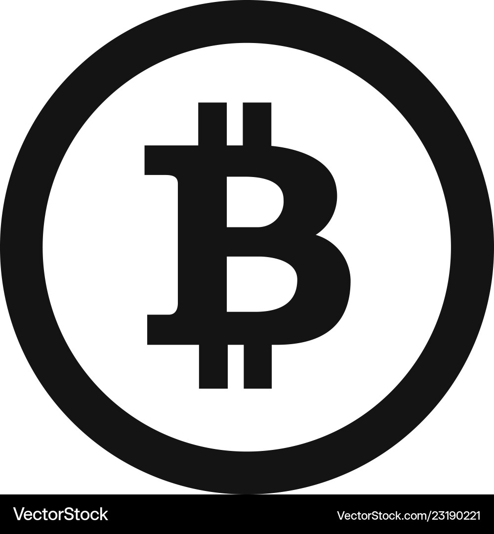 Bitcoin icon Royalty Free Vector Image - VectorStock