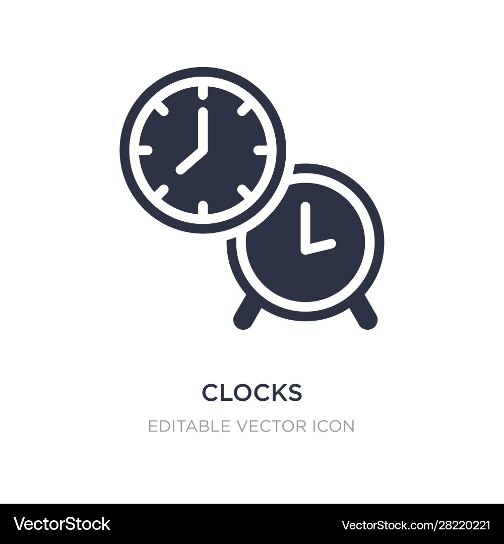 Clocks icon on white background simple element Clocks icon on white background simple element vector image