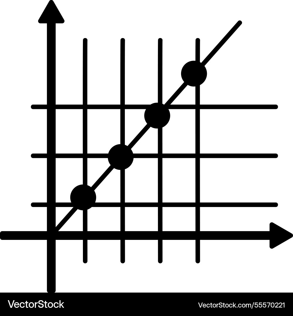 Data graph icon in hand drawn style vector image