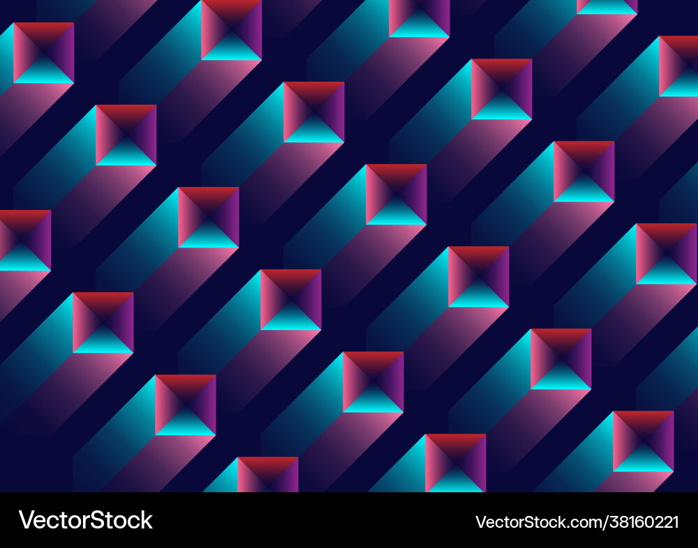Geometric pattern background isometric gradient Geometric pattern background isometric gradient Vector Image