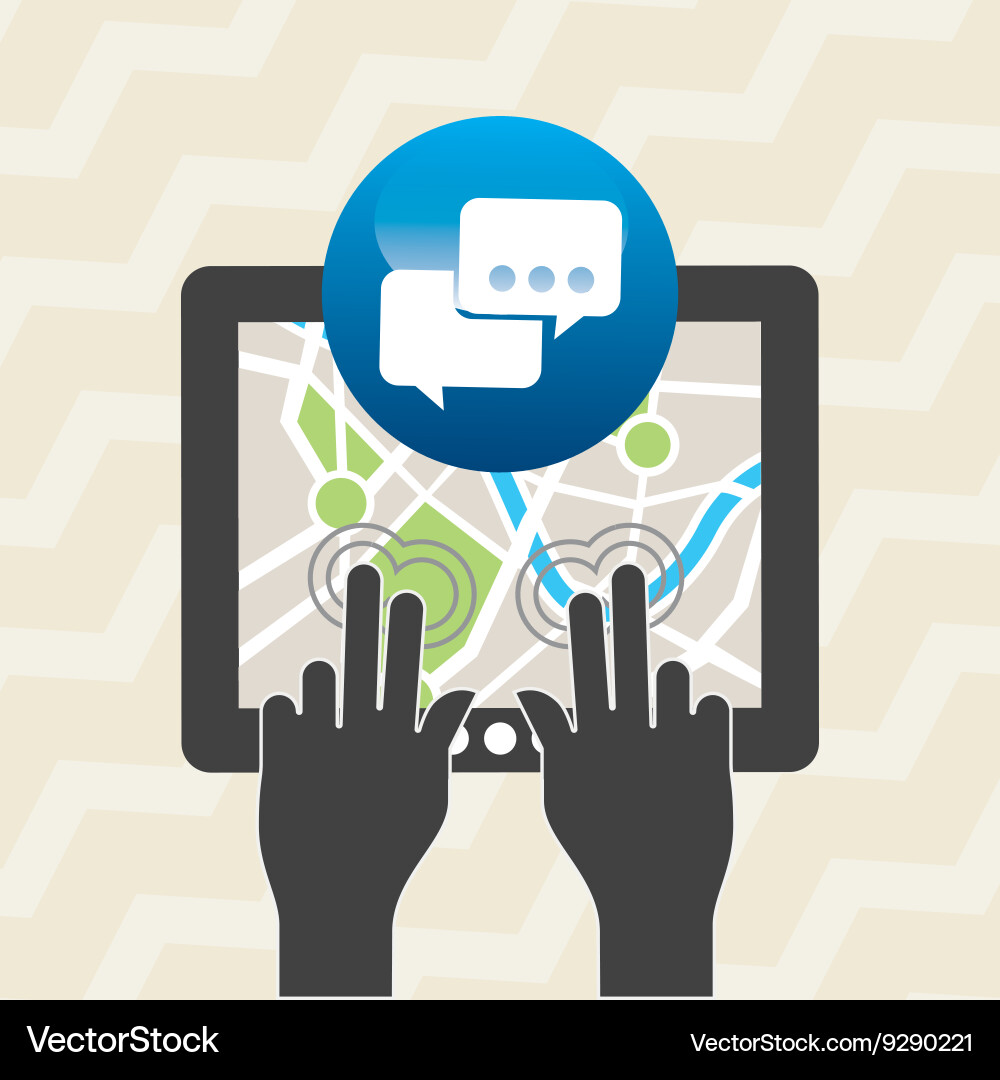 Global positioning system design vector image